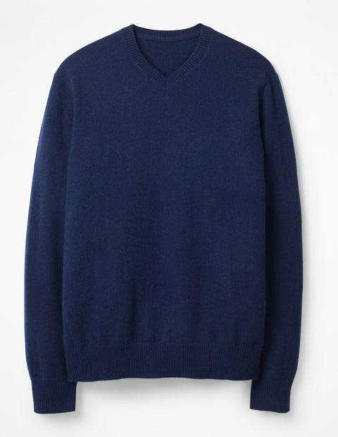 Cashmere V-Neck - Bright Navy Cashmere V-Neck - Bright Navy