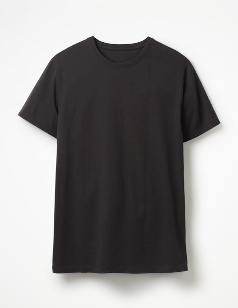 Vorgewaschenes T-Shirt - Schwarz Vorgewaschenes T-Shirt - Schwarz