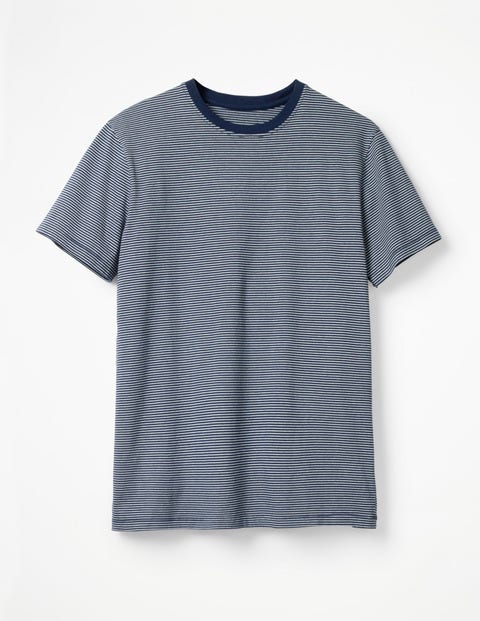 Washed T-Shirt - Light Navy Stripe Washed T-Shirt - Light Navy Stripe