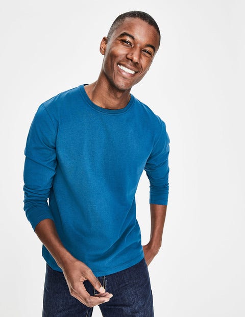 Long Sleeve Washed T-Shirt - Sapphire Long Sleeve Washed T-Shirt - Sapphire