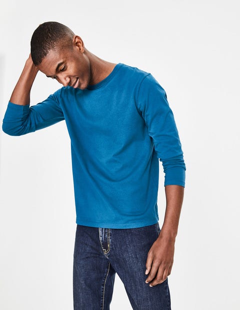 Long Sleeve Washed T-Shirt - Sapphire Long Sleeve Washed T-Shirt - Sapphire