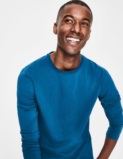 Long Sleeve Washed T-Shirt - Sapphire Long Sleeve Washed T-Shirt - Sapphire
