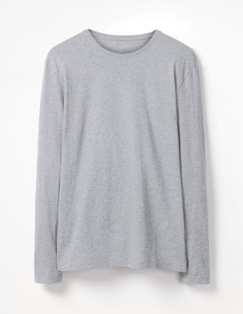 Long Sleeve Washed T-Shirt - Grey Marl Long Sleeve Washed T-Shirt - Grey Marl