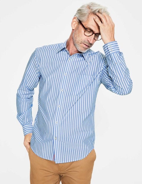 Poplin Pattern Shirt - Seascape Stripe Poplin Pattern Shirt - Seascape Stripe
