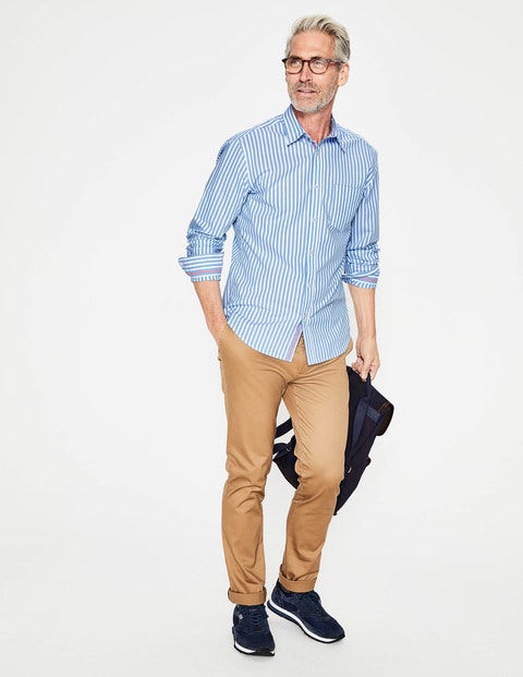 Poplin Pattern Shirt - Seascape Stripe Poplin Pattern Shirt - Seascape Stripe