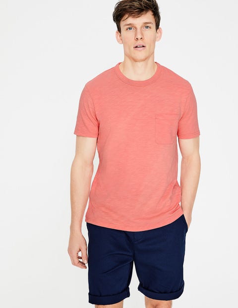 Flammgarn-Shirt Mit Rundhalsausschnitt - Zuckermelone Flammgarn-Shirt Mit Rundhalsausschnitt - Zuckermelone