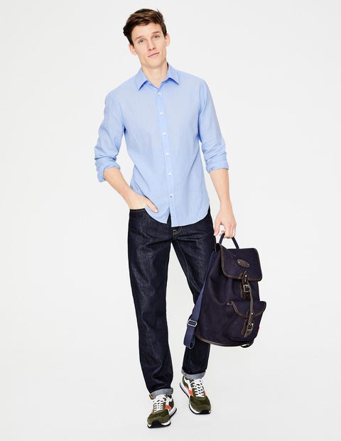 Linen Cotton Shirt - Ice Blue Linen Cotton Shirt - Ice Blue