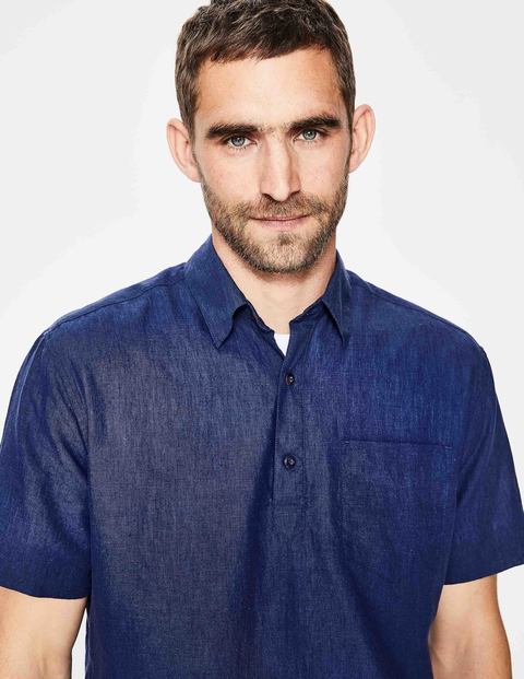 Linen Cotton Popover - Deep Navy Linen Cotton Popover - Deep Navy