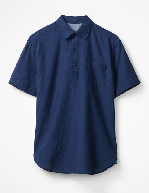 Linen Cotton Popover - Deep Navy Linen Cotton Popover - Deep Navy