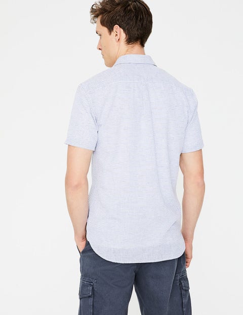 Linen Cotton Popover - Navy Blue Stripe Linen Cotton Popover - Navy Blue Stripe
