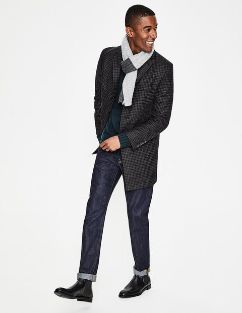 British Tweed Overcoat - Charcoal Houndstooth British Tweed Overcoat - Charcoal Houndstooth