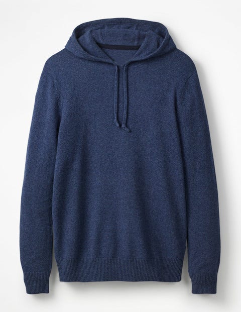 Kaschmir-Kapuzenpullover - Denim Kaschmir-Kapuzenpullover - Denim