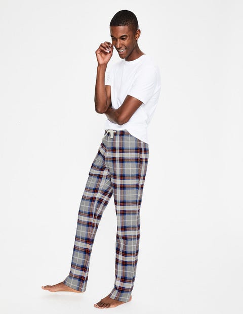 Brushed Cotton Pull-Ons - Grey Marl Check Brushed Cotton Pull-Ons - Grey Marl Check