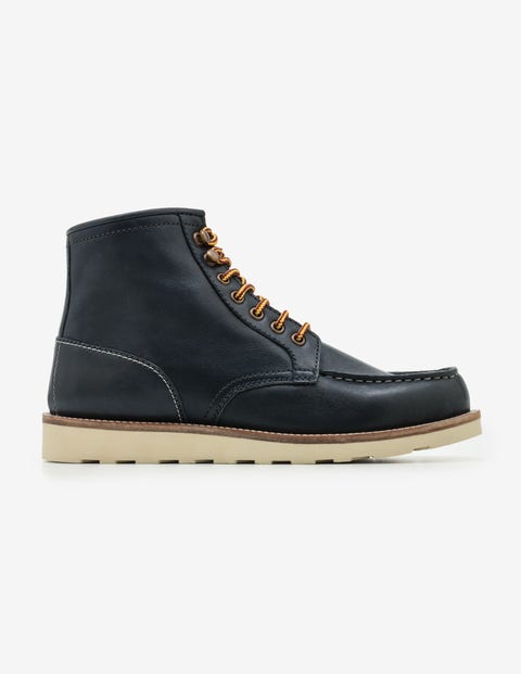 Leather Chukka Boots - Navy Leather Leather Chukka Boots - Navy Leather
