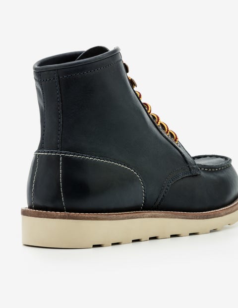 Leather Chukka Boots - Navy Leather Leather Chukka Boots - Navy Leather