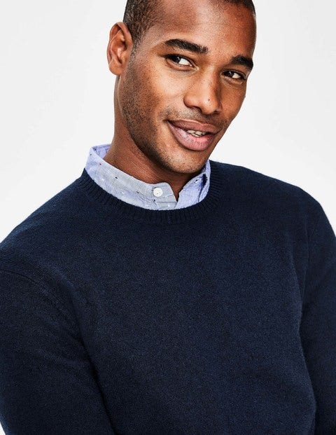 Cashmere Crew Neck - Navy Cashmere Crew Neck - Navy