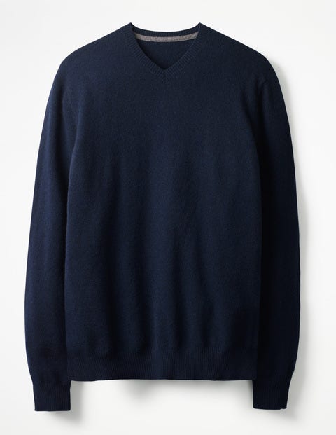 Cashmere V-Neck - Navy Cashmere V-Neck - Navy