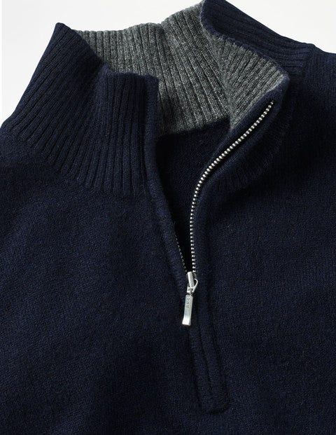 Cashmere Half-Zip - Navy Cashmere Half-Zip - Navy