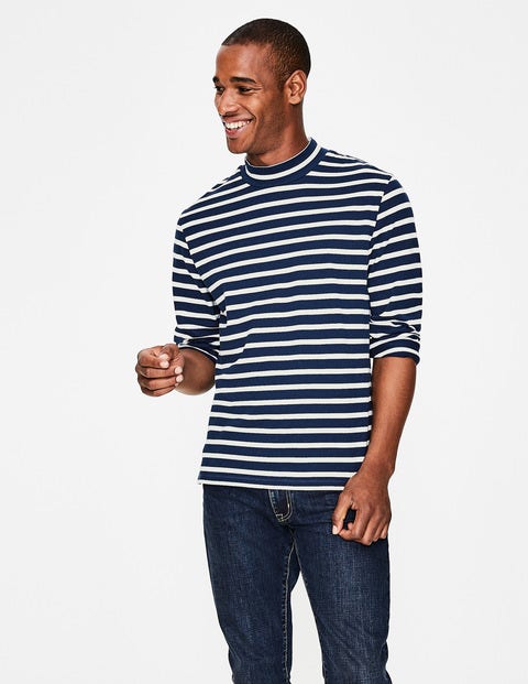 Chichester High Neck - Navy Blue/Snowdrop Stripe Chichester High Neck - Navy Blue/Snowdrop Stripe