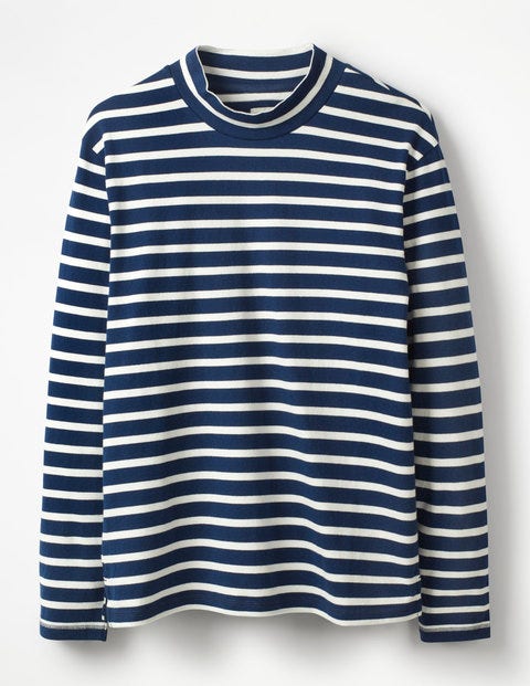 Chichester High Neck - Navy Blue/Snowdrop Stripe Chichester High Neck - Navy Blue/Snowdrop Stripe