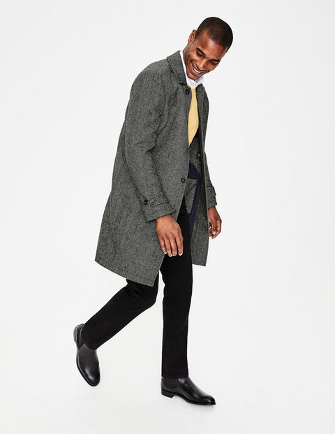 Darley Tweed Car Coat - Charcoal Herringbone Darley Tweed Car Coat - Charcoal Herringbone