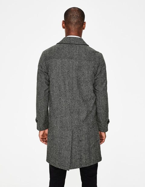 Darley Tweed Car Coat - Charcoal Herringbone Darley Tweed Car Coat - Charcoal Herringbone
