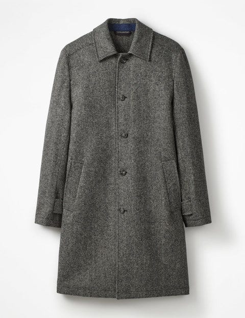 Darley Tweed Car Coat - Charcoal Herringbone Darley Tweed Car Coat - Charcoal Herringbone