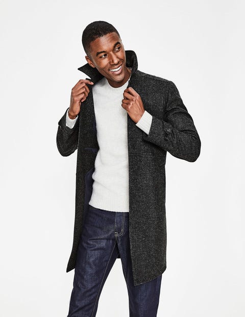 Darley Tweed Car Coat - Dark Grey Check Darley Tweed Car Coat - Dark Grey Check