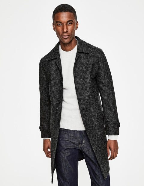 Darley Tweed Car Coat - Dark Grey Check Darley Tweed Car Coat - Dark Grey Check