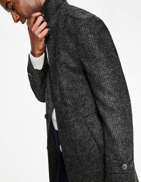 Darley Tweed Car Coat - Dark Grey Check Darley Tweed Car Coat - Dark Grey Check