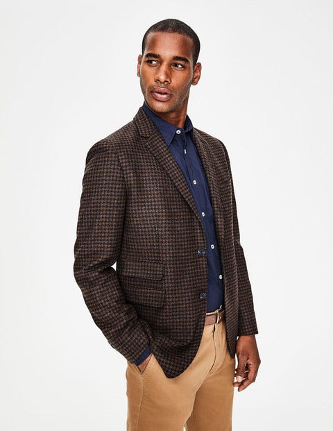 Malham Tweed Blazer - Conker Dogstooth Malham Tweed Blazer - Conker Dogstooth