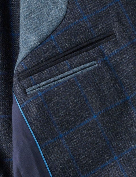 Malham Tweed Blazer - Blue Windowpane Malham Tweed Blazer - Blue Windowpane