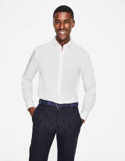 Cutaway Collar Shirt - White Clip-Dot Spot Cutaway Collar Shirt - White Clip-Dot Spot