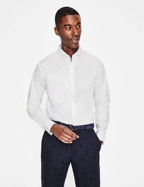 Cutaway Collar Shirt - White Clip-Dot Spot Cutaway Collar Shirt - White Clip-Dot Spot