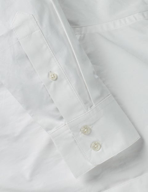 Grandad Collar Shirt - White Self- Stripe Grandad Collar Shirt - White Self- Stripe