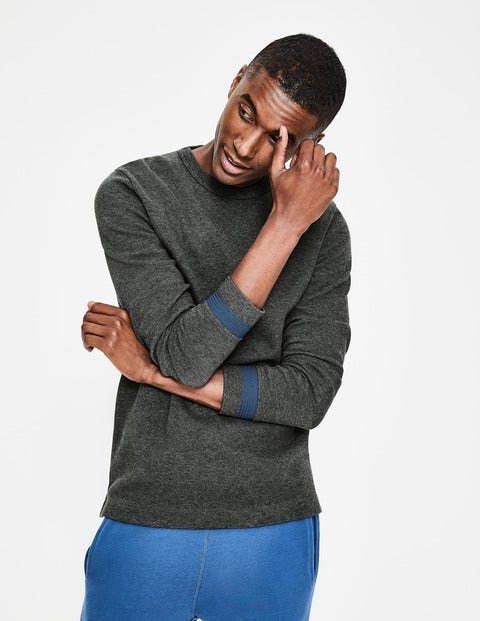 Long Sleeve Piqué Doubleface - Charcoal Marl Long Sleeve Piqué Doubleface - Charcoal Marl