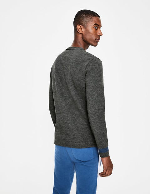 Long Sleeve Piqué Doubleface - Charcoal Marl Long Sleeve Piqué Doubleface - Charcoal Marl