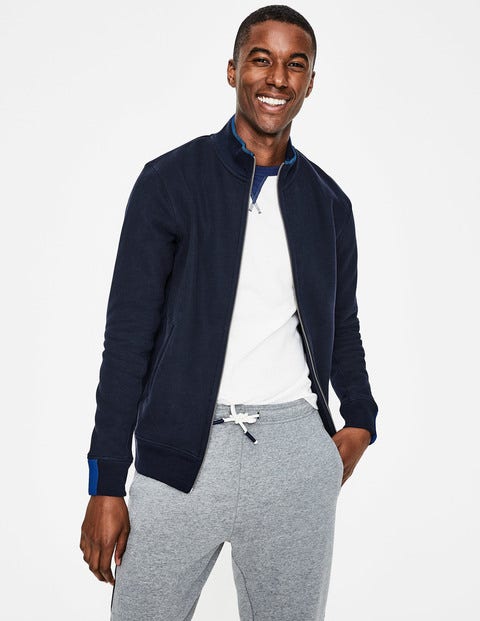 Milton Zip-Up Sweatshirt - Navy Milton Zip-Up Sweatshirt - Navy