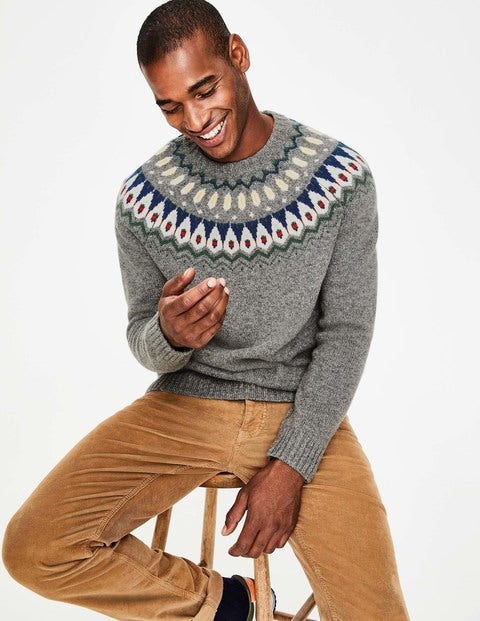Fair Isle Crew Neck - Grey Fair Isle Fair Isle Crew Neck - Grey Fair Isle