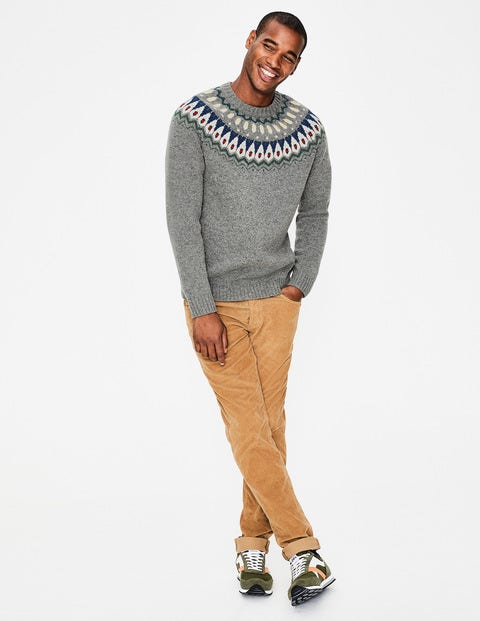 Fair Isle Crew Neck - Grey Fair Isle Fair Isle Crew Neck - Grey Fair Isle
