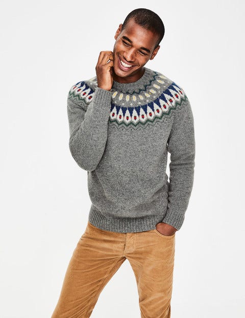 Fair Isle Crew Neck - Grey Fair Isle Fair Isle Crew Neck - Grey Fair Isle