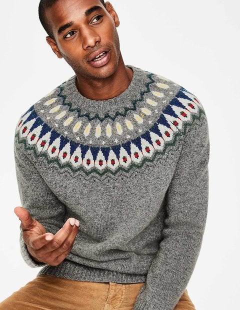 Fair Isle Crew Neck - Grey Fair Isle Fair Isle Crew Neck - Grey Fair Isle