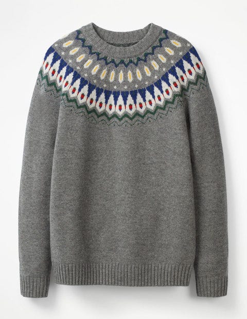 Fair Isle Crew Neck - Grey Fair Isle Fair Isle Crew Neck - Grey Fair Isle