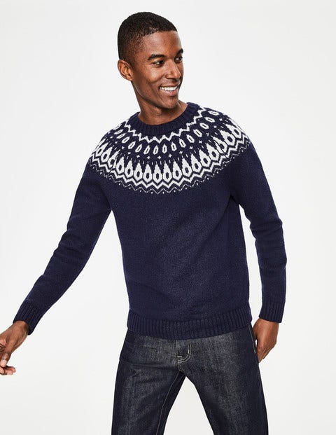 Fair Isle Crew Neck - Navy Fair Isle Fair Isle Crew Neck - Navy Fair Isle