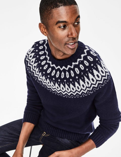 Fair Isle Crew Neck - Navy Fair Isle Fair Isle Crew Neck - Navy Fair Isle