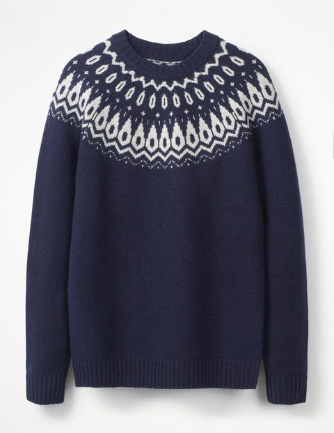Fair Isle Crew Neck - Navy Fair Isle Fair Isle Crew Neck - Navy Fair Isle