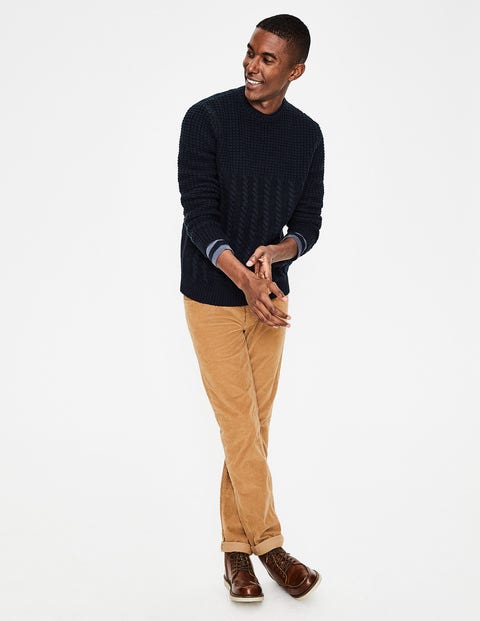 Tarbert Aran Crew Neck - Navy Tarbert Aran Crew Neck - Navy