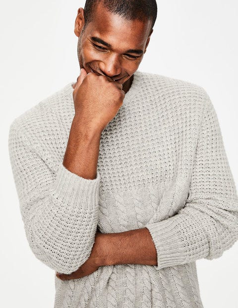 Tarbert Aran Crew Neck - Oatmeal Tarbert Aran Crew Neck - Oatmeal