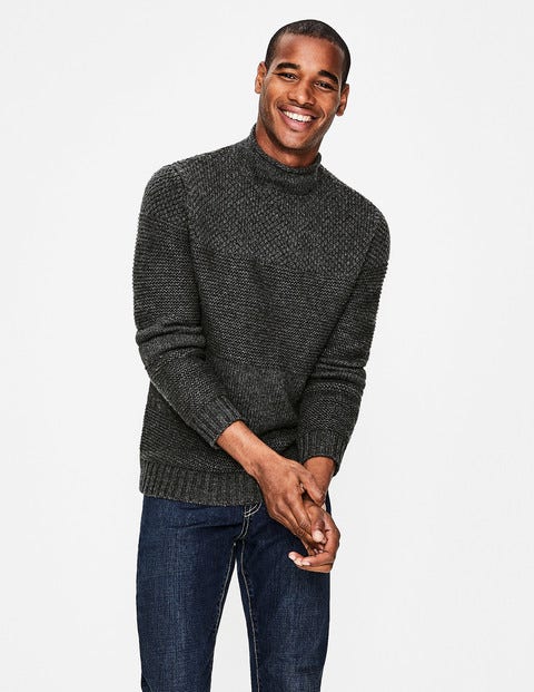 Tarbert Roll Neck - Charcoal Tarbert Roll Neck - Charcoal