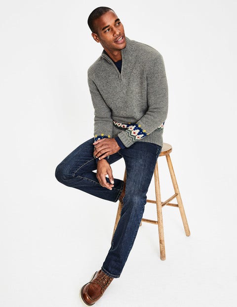 Fair Isle Half-Zip - Grey Fair Isle Fair Isle Half-Zip - Grey Fair Isle